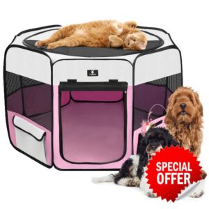 X-ZONE PET Dog Playpen Portable Pet Play Pens for Puppies