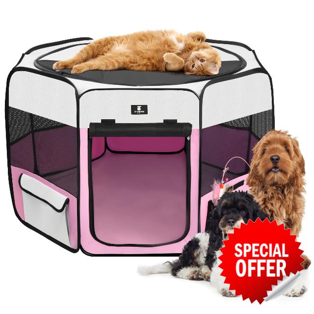 X-ZONE PET Dog Playpen Portable Pet Play Pens for Puppies