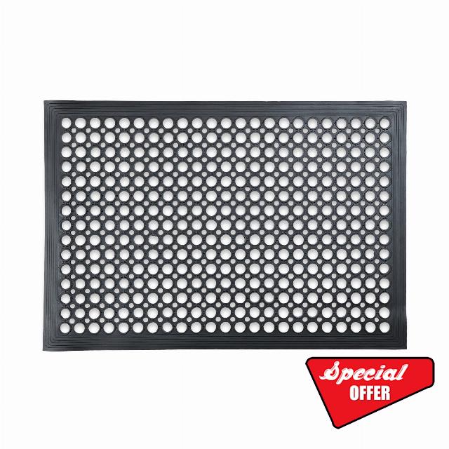 Backyard Expressions 24" x 36" Outdoor Rubber Drainage Mat