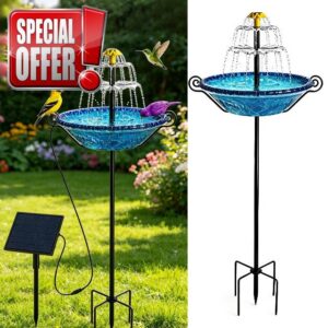 Solar Bird Bath Fountain for Outside