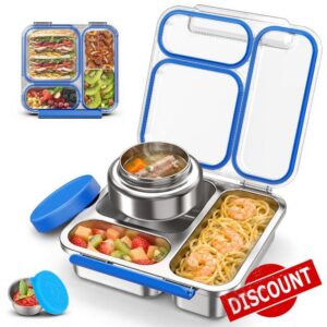 Stainless Steel Bento Box Kids Adult with 7oz Soup Thermo