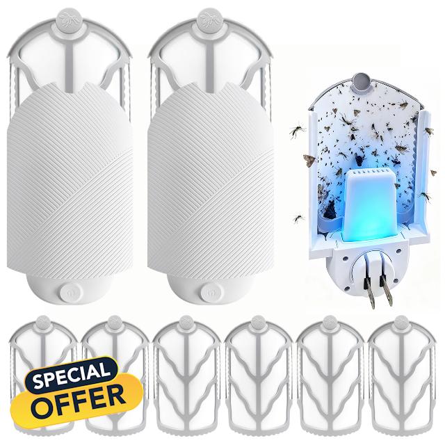 Flying Insect Trap for Indoor Use (2 Starters & 6 Refill Cartridges)