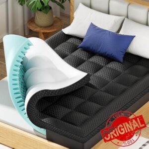 BEDELITE Dual Layer 4 Inch Twin Size Memory Foam Mattress Topper