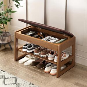 IUNVR Shoe Rack Bench with Hidden Storage