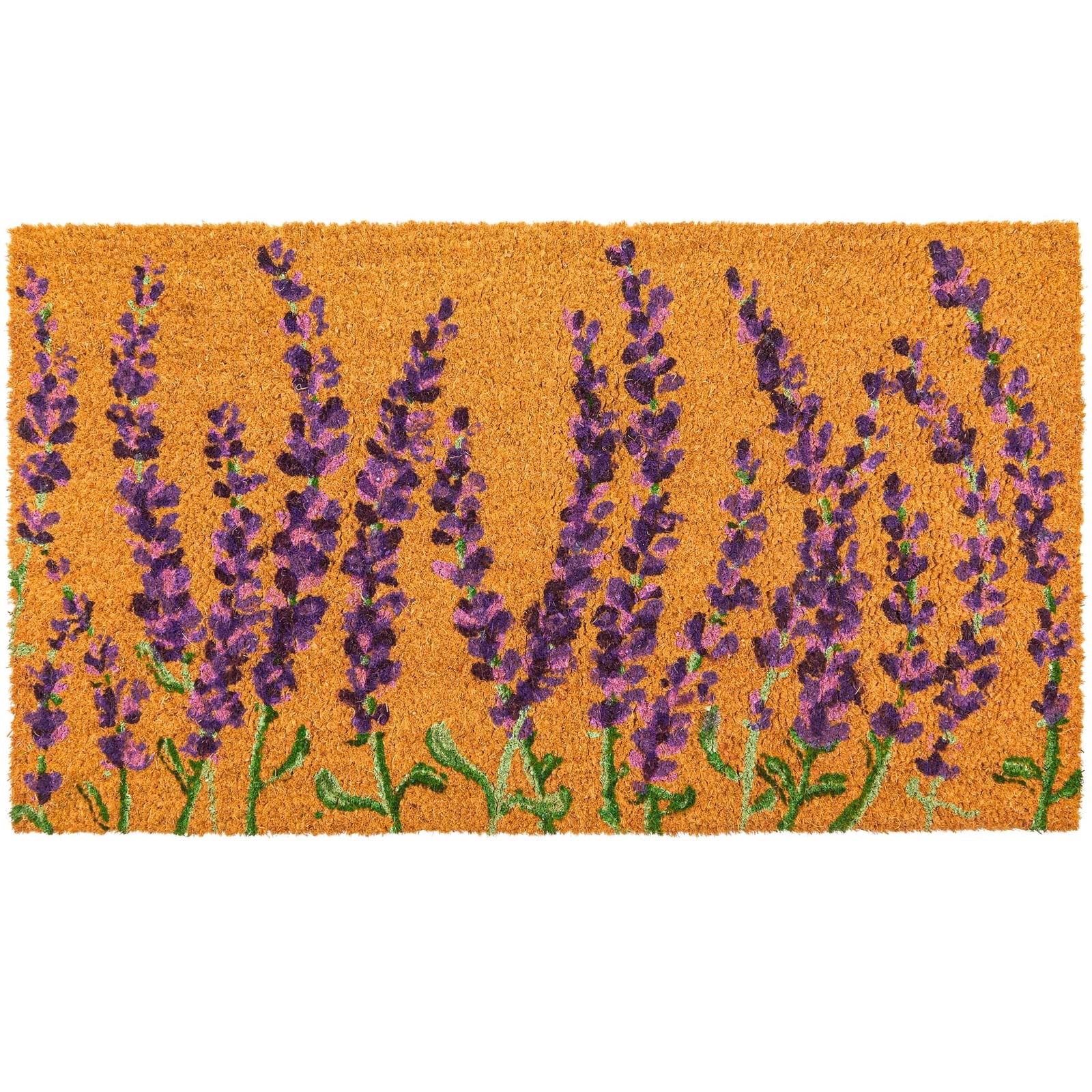 Juvale Lavender Floral Door Mat - 17 x 30 in