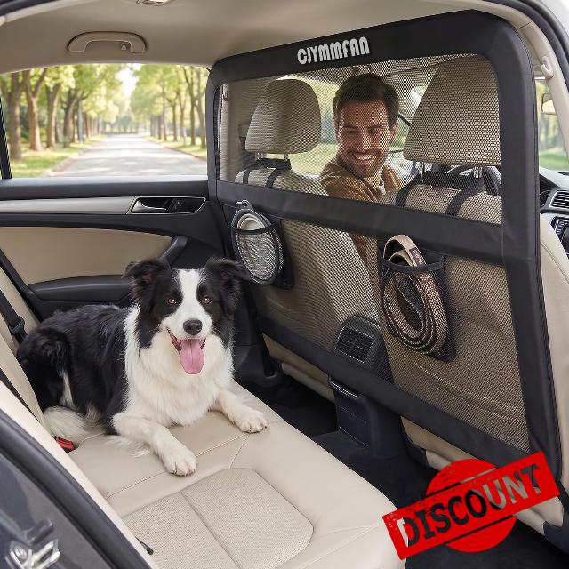 Dog Barrier for Car Back Seat & Cargo Area with Wider Coverage