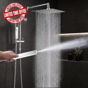 All Metal 10" Shower Head with Handheld