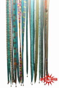 Mango Gifts Old Silk Sari Ribbon Doorway Curtain Rod Pocket