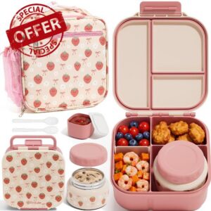 Fimibuke kids Bento lunch Box w/ 8.5oz Thermo Food Jar