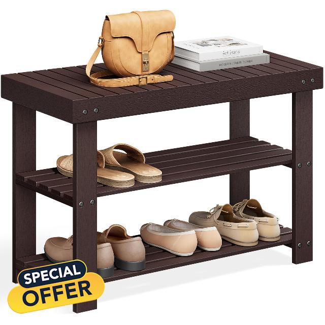 SONGMICS Shoe Rack Bench