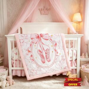 4-Piece Crib Bedding Set for Girls Boys