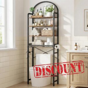 76" H Over the Toilet Storage Rack