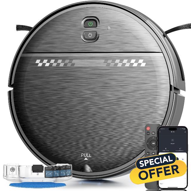 Robot Vacuum and Mop for Pet Hair