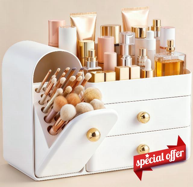 HBlife Makeup Organizer Countertop with Drawers