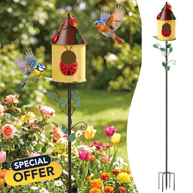 Frienda 57 Inch Bird Houses for Outside with Pole