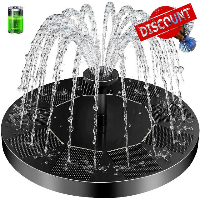 Solar Fountain for Bird Bath