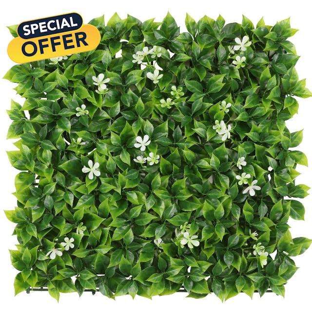 Luyue Artificial Grass Wall Panels 6pcs 20”×20” Greenery Wall Backdrop Boxwood Panels Green Leaf Hedge Panel Grass Backdrop for Indoor Home Decor for Outdoor Garden Balcony Greenery Fence Scree