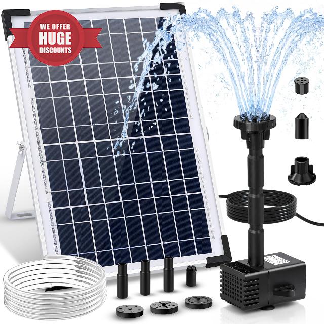 12W Solar Fountain Pump for Water Feature Outdoor DIY