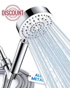 PWERAN All Metal Handheld Shower Head with 72" Hose