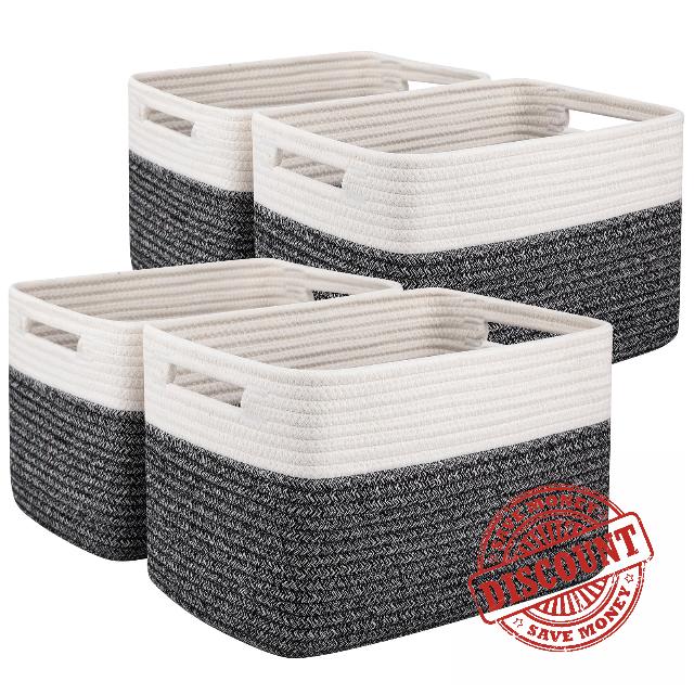 OIAHOMY 4 Pack Storage Basket