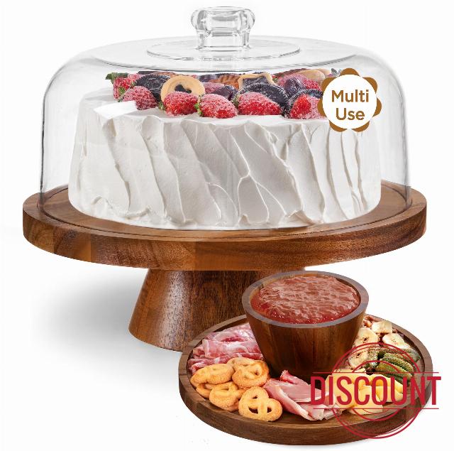 HBlife Cake Stand with Lid (11.4")