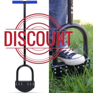 Edger Lawn Tool 41in Border Edger with Tempered Spring Steel Blade Long Rubber Handle Wide Footplate Rustproof Manganese Steel Half Moon Edger for Garden Maintenance
