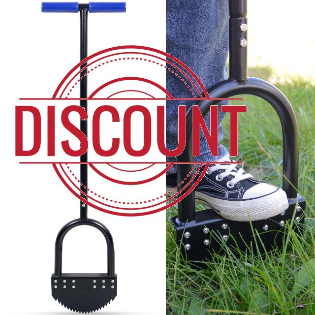 Edger Lawn Tool 41in Border Edger with Tempered Spring Steel Blade Long Rubber Handle Wide Footplate Rustproof Manganese Steel Half Moon Edger for Garden Maintenance