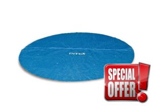INTEX 28014E Solar Pool Cover: for 16ft Round Easy Set and Metal Frame Pools – Insulates Pool Water – Reduces Water Evaporation – Keeps Debris Out – Reduces Chemical Consumptio