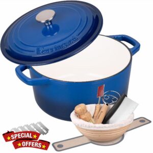 VORRINGARD Enameled Cast Iron Dutch Oven Pot with Lid