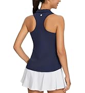 BALEAF Women's Golf Shirts Tank Tops Sleeveless Tennis Polo Racerback with Zipper Collar Athletic...