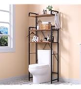 Over The Toilet Storage Rack with 3-Tier Shelves, Space Saver Toilet Shelf, Laundry Organizer wit...