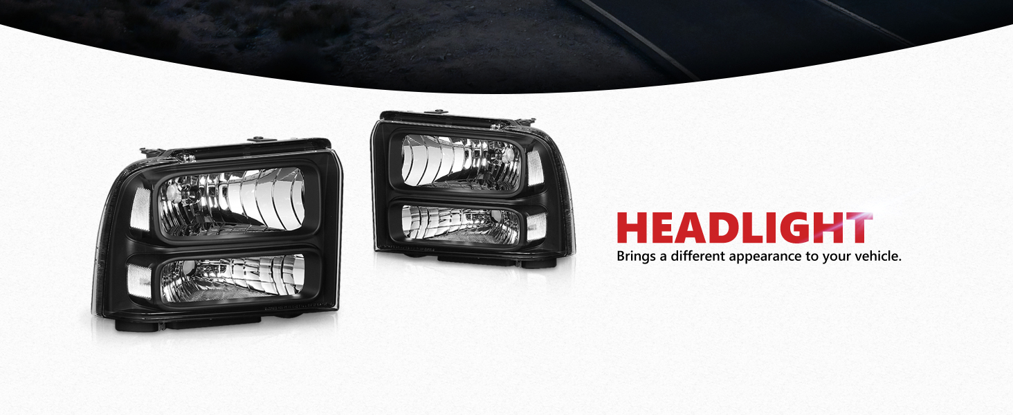 DNA MOTORING Headlights Ford F-series SD