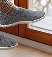 Fuzzy House Slippers for Women Men Indoor Closed Back Lightweight Cozy Faux Furry Lining Barefoot...