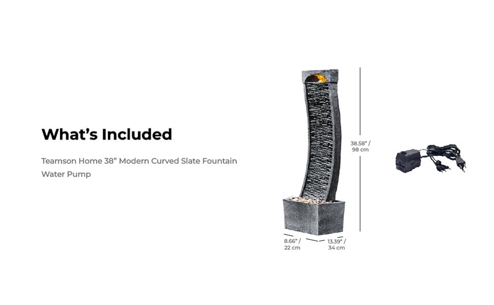 Water fountain shown in different outdoor scenarios adapting easily