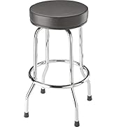 TCE ATRP6185U Torin Swivel Bar Stool: Padded Garage/Shop Seat with Chrome Plated Legs, Blue