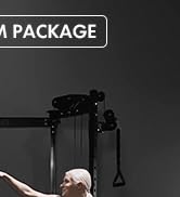 Mikolo Smith Machine, 2200lbs Squat Rack with LAT-Pull Down System & Cable Crossover Machine, Tra...