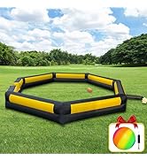 17FT Gaga Ball Pit Portable,Inflatable Gaga Ball Pit with Blower,Giant Inflatable Gaga Ball Pit f...