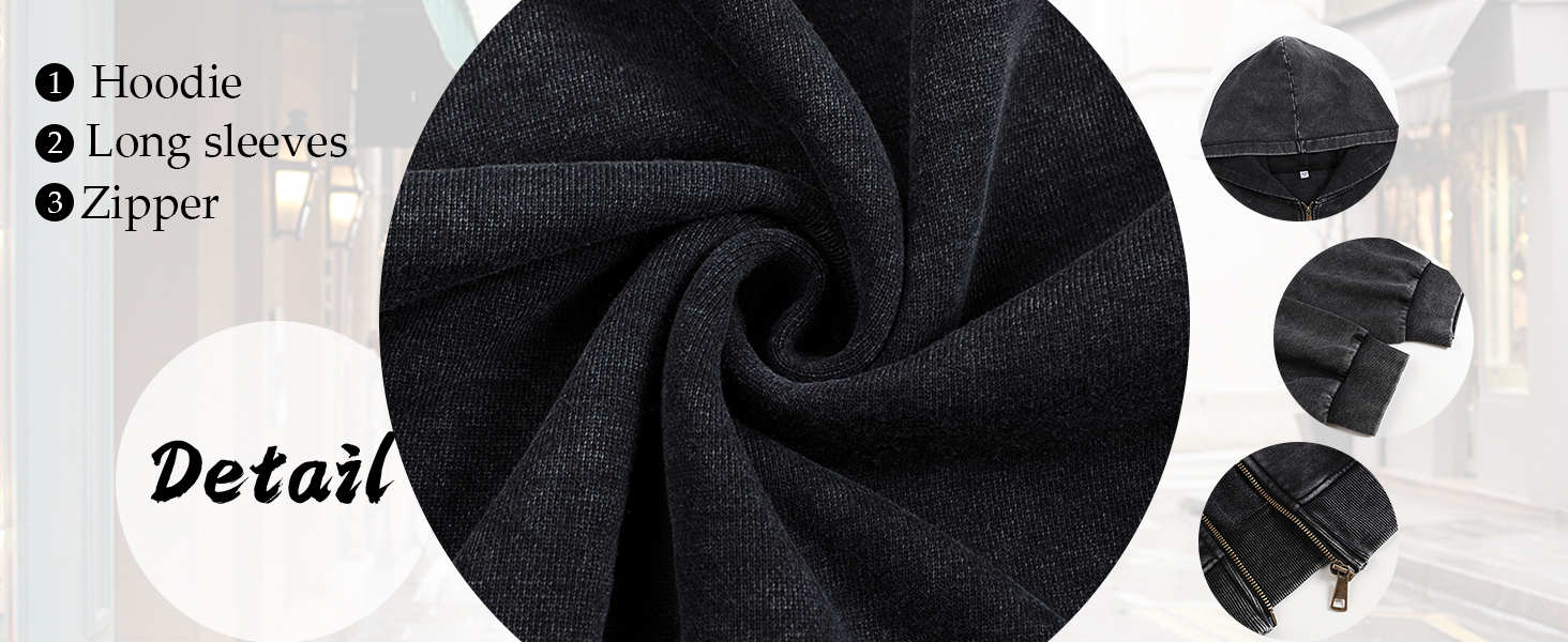 black zip up hoodie