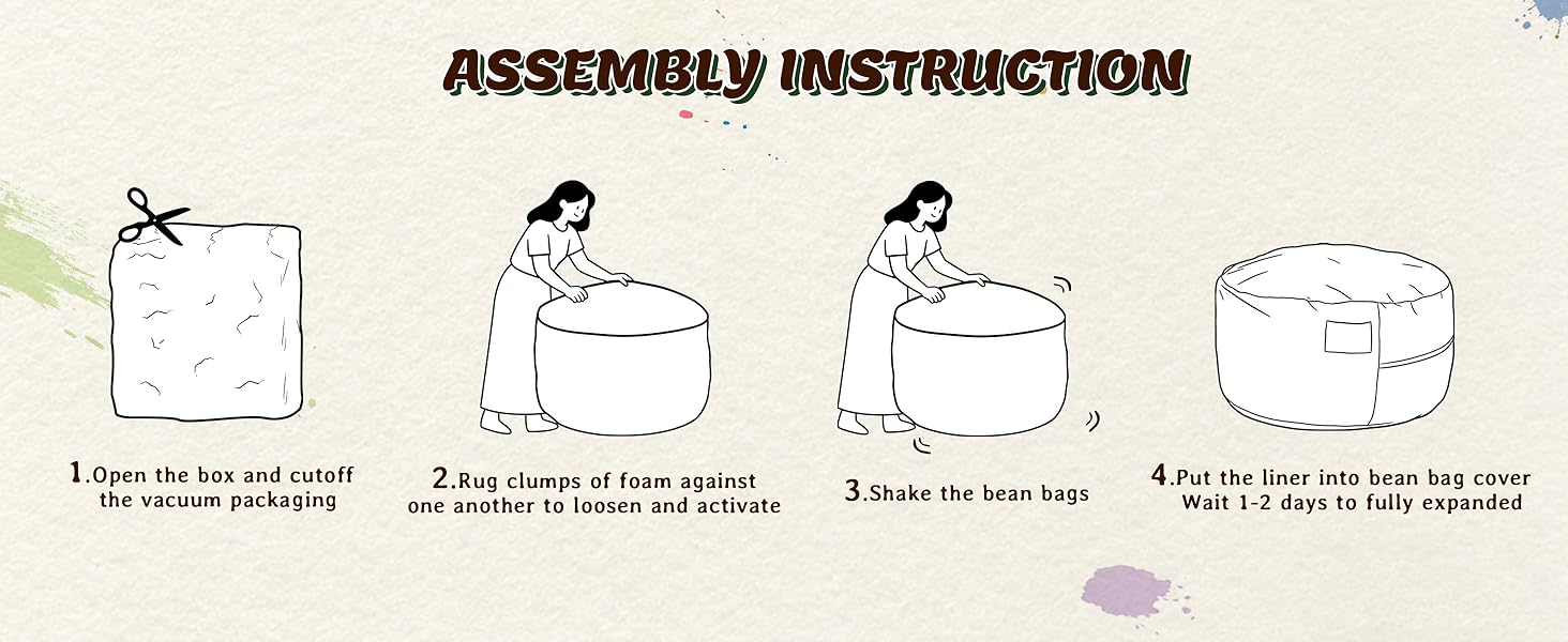 a girl showing the different two positions in ZurNesfure bean bag chair