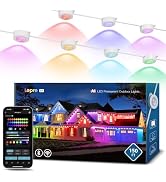 Lepro S14 Outdoor String Lights 50ft Hanging Patio Lights with 15 Shatterproof LED Edison Bulbs, ...