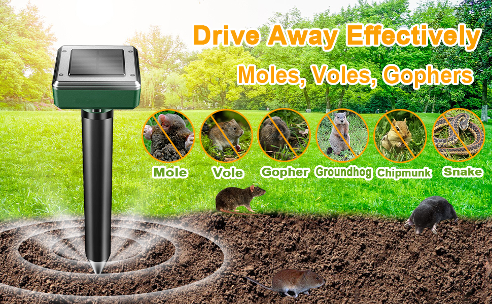 mole repellent solar powered