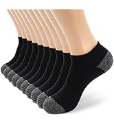 MONFOOT Men's/Women's 4-10 Pairs Cotton Cushion Low Cut Ankle Socks, Multipack