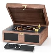 Record Player Belt Drive Turntable with Built-in Speakers High Fidelity Sound Vinyl Record Player...