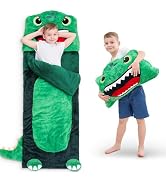 iPlay, iLearn Kids Unicorn Sleeping Bag, Toddler Girl Nap Mat, Plush Animal Slumber Bag 2 In 1 Pi...