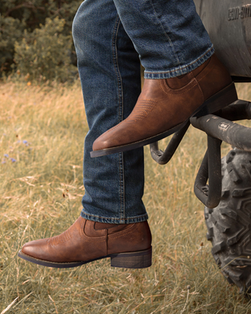 mens cowboy boots chelsea boots for men square toe western boots dress shoes