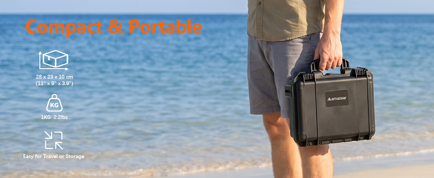 AMAZEAR Waterproof Hard Case Compatible with DJI OSMO Pocket 4P/4/Xtra Muse