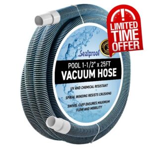 Swimming Pool Vacuum Hose 1-1/2" x 25-Ft