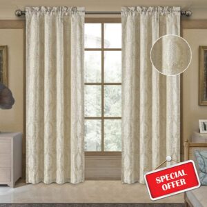 Loom and Mill Luxury Jacquard Curtains for Bedroom