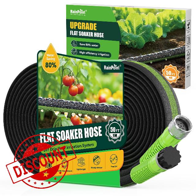 RAINPOINT 50FT Flat Soaker Hose