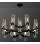9 Light Black Chandelier, Modern Farmhouse Chandeliers for Dining Room Light Fixtures Over Table,...
